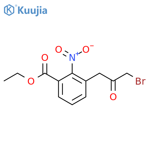 Ethyl 3-(3-bromo-2-oxopropyl)-2-nitrobenzoate structure