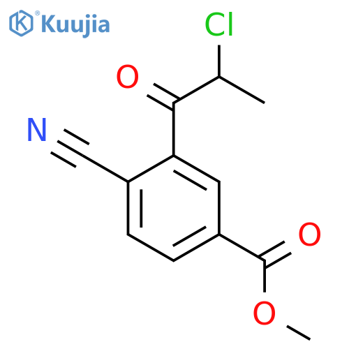 Methyl 3-(2-chloropropanoyl)-4-cyanobenzoate structure
