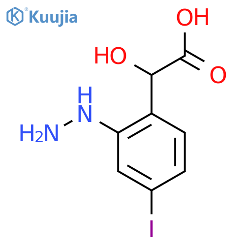 2-Hydrazinyl-4-iodomandelic acid structure