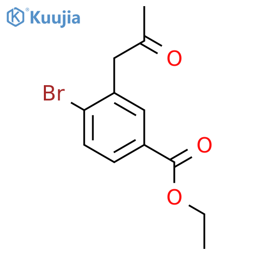 Ethyl 4-bromo-3-(2-oxopropyl)benzoate structure