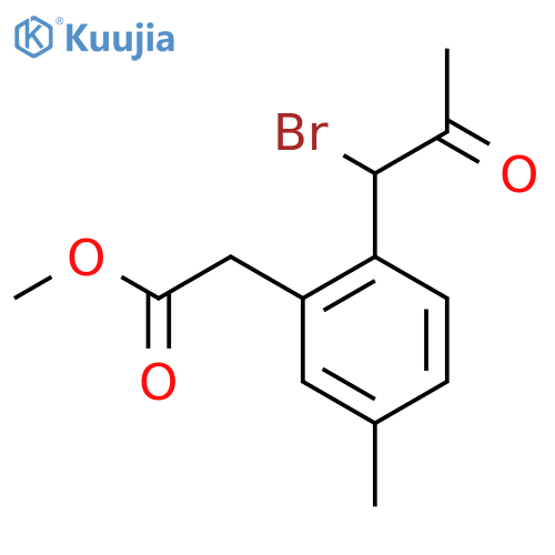 Methyl 2-(1-bromo-2-oxopropyl)-5-methylphenylacetate structure