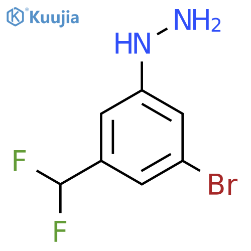 1-(3-Bromo-5-(difluoromethyl)phenyl)hydrazine structure