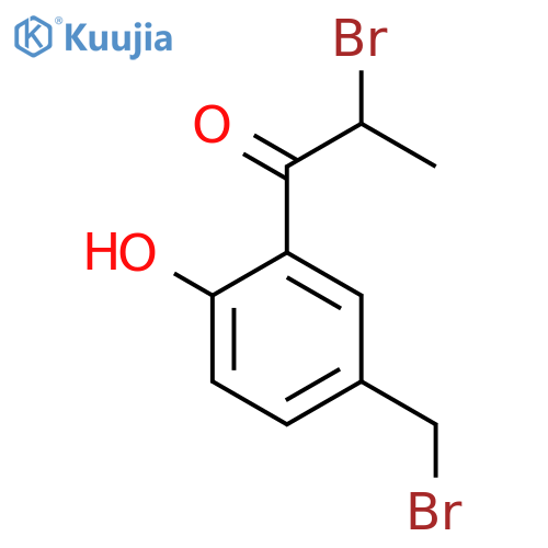 2-Bromo-1-(5-(bromomethyl)-2-hydroxyphenyl)propan-1-one structure