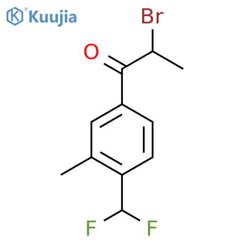 2-Bromo-1-(4-(difluoromethyl)-3-methylphenyl)propan-1-one structure