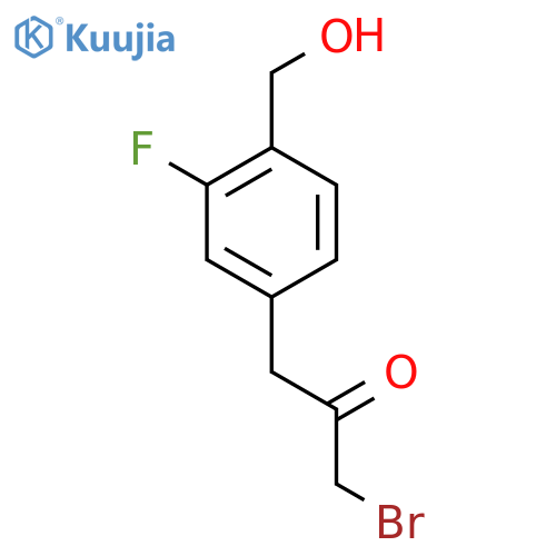 1-Bromo-3-(3-fluoro-4-(hydroxymethyl)phenyl)propan-2-one structure
