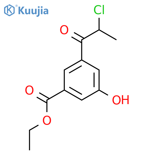 Ethyl 3-(2-chloropropanoyl)-5-hydroxybenzoate structure
