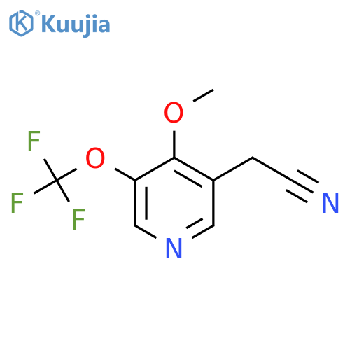 4-Methoxy-3-(trifluoromethoxy)pyridine-5-acetonitrile structure