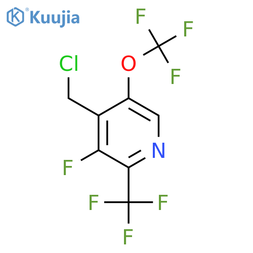 4-(Chloromethyl)-3-fluoro-5-(trifluoromethoxy)-2-(trifluoromethyl)pyridine structure