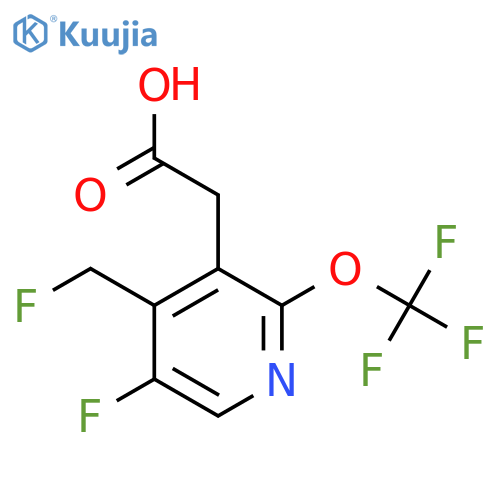 5-Fluoro-4-(fluoromethyl)-2-(trifluoromethoxy)pyridine-3-acetic acid structure