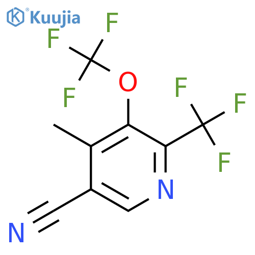 5-Cyano-4-methyl-3-(trifluoromethoxy)-2-(trifluoromethyl)pyridine structure