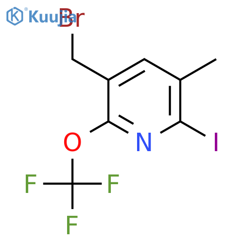 5-(Bromomethyl)-2-iodo-3-methyl-6-(trifluoromethoxy)pyridine structure