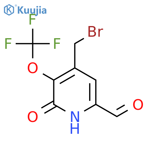 4-(Bromomethyl)-2-hydroxy-3-(trifluoromethoxy)pyridine-6-carboxaldehyde structure
