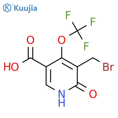 3-(Bromomethyl)-2-hydroxy-4-(trifluoromethoxy)pyridine-5-carboxylic acid structure