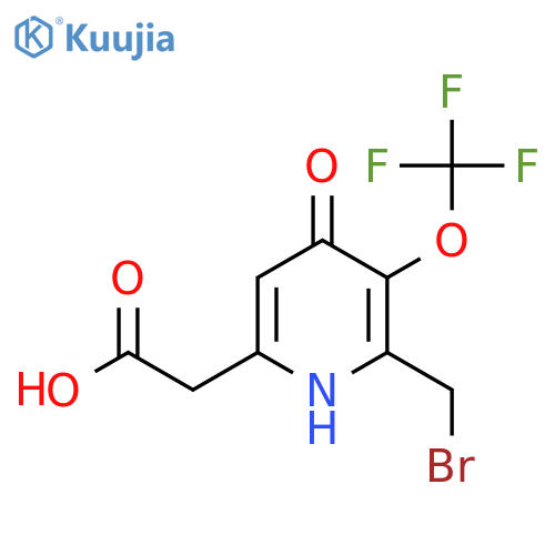 2-(Bromomethyl)-4-hydroxy-3-(trifluoromethoxy)pyridine-6-acetic acid structure
