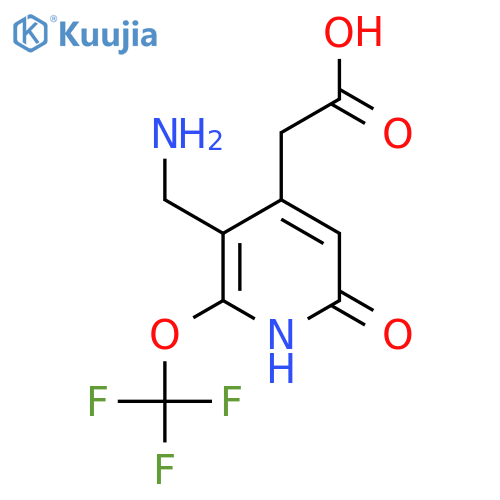 3-(Aminomethyl)-6-hydroxy-2-(trifluoromethoxy)pyridine-4-acetic acid structure