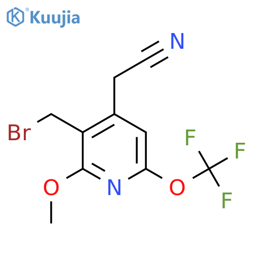 3-(Bromomethyl)-2-methoxy-6-(trifluoromethoxy)pyridine-4-acetonitrile structure