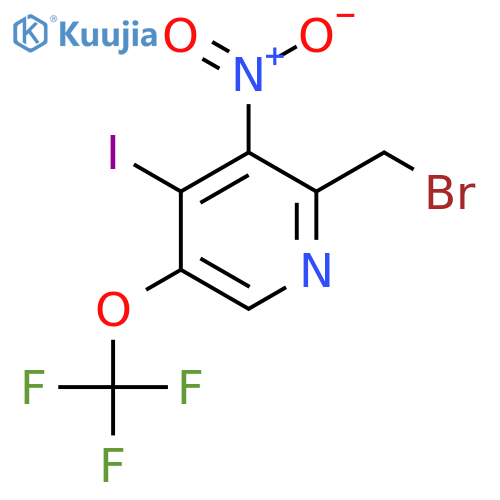 2-(Bromomethyl)-4-iodo-3-nitro-5-(trifluoromethoxy)pyridine structure