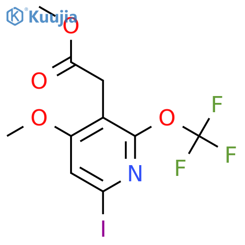 Methyl 6-iodo-4-methoxy-2-(trifluoromethoxy)pyridine-3-acetate structure