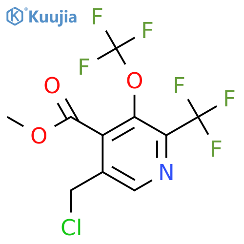 Methyl 5-(chloromethyl)-3-(trifluoromethoxy)-2-(trifluoromethyl)pyridine-4-carboxylate structure