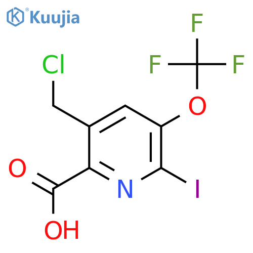 5-(Chloromethyl)-2-iodo-3-(trifluoromethoxy)pyridine-6-carboxylic acid structure