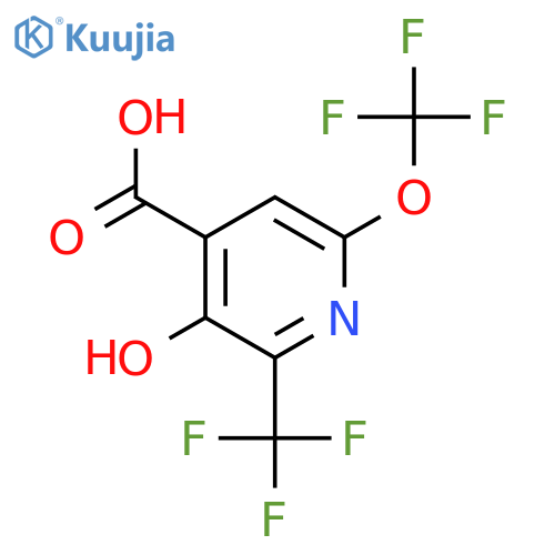 3-Hydroxy-6-(trifluoromethoxy)-2-(trifluoromethyl)pyridine-4-carboxylic acid structure