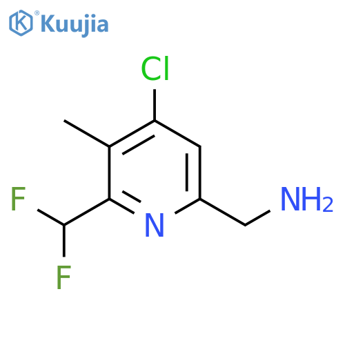 6-(Aminomethyl)-4-chloro-2-(difluoromethyl)-3-methylpyridine structure