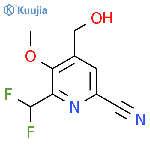 6-Cyano-2-(difluoromethyl)-3-methoxypyridine-4-methanol structure