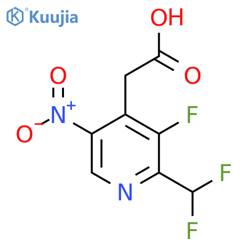 2-(Difluoromethyl)-3-fluoro-5-nitropyridine-4-acetic acid structure