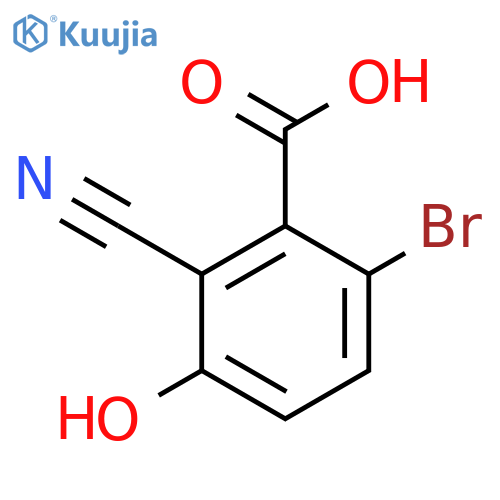 6-Bromo-2-cyano-3-hydroxybenzoic acid structure