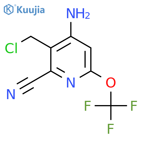 4-Amino-3-(chloromethyl)-2-cyano-6-(trifluoromethoxy)pyridine structure