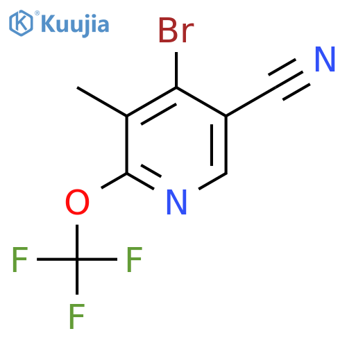 4-Bromo-5-cyano-3-methyl-2-(trifluoromethoxy)pyridine structure