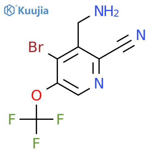 3-(Aminomethyl)-4-bromo-2-cyano-5-(trifluoromethoxy)pyridine structure