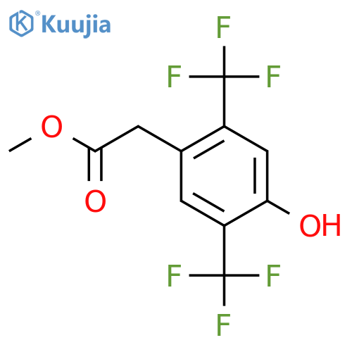 Methyl 2,5-bis(trifluoromethyl)-4-hydroxyphenylacetate structure