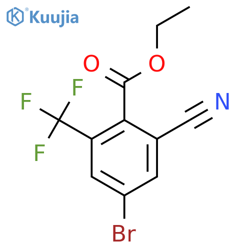 Ethyl 4-bromo-2-cyano-6-(trifluoromethyl)benzoate structure