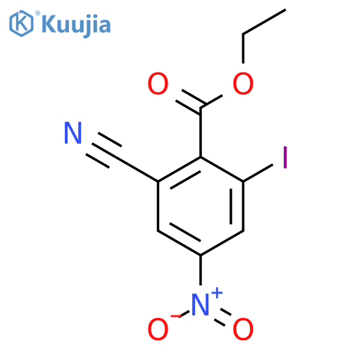 Ethyl 2-cyano-6-iodo-4-nitrobenzoate structure