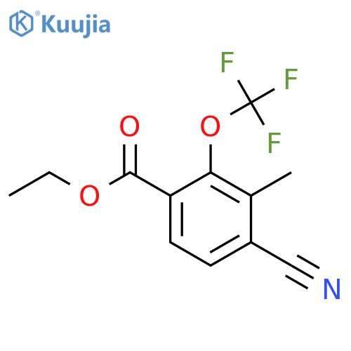 Ethyl 4-cyano-3-methyl-2-(trifluoromethoxy)benzoate structure