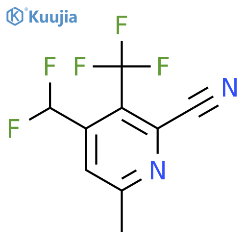 2-Cyano-4-(difluoromethyl)-6-methyl-3-(trifluoromethyl)pyridine structure