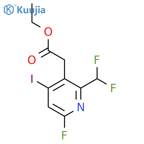 Ethyl 2-(difluoromethyl)-6-fluoro-4-iodopyridine-3-acetate structure