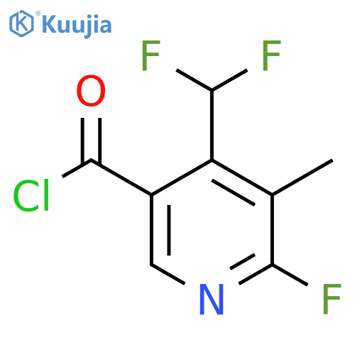 4-(Difluoromethyl)-2-fluoro-3-methylpyridine-5-carbonyl chloride structure