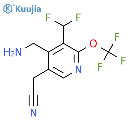 4-(Aminomethyl)-3-(difluoromethyl)-2-(trifluoromethoxy)pyridine-5-acetonitrile structure