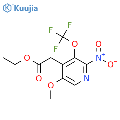 Ethyl 5-methoxy-2-nitro-3-(trifluoromethoxy)pyridine-4-acetate structure