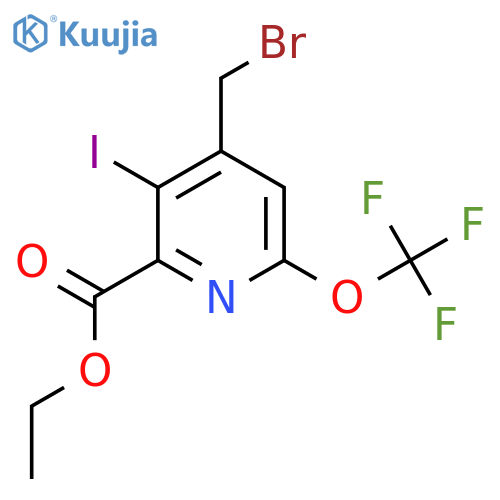 Ethyl 4-(bromomethyl)-3-iodo-6-(trifluoromethoxy)pyridine-2-carboxylate structure