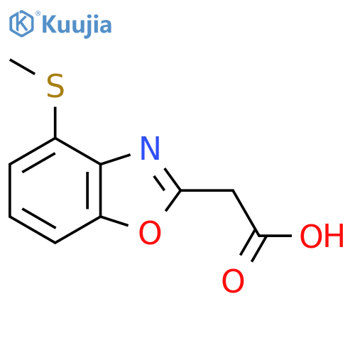 2-(4-(Methylthio)benzo[d]oxazol-2-yl)acetic acid structure