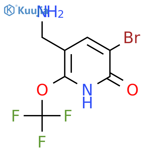 3-(Aminomethyl)-5-bromo-6-hydroxy-2-(trifluoromethoxy)pyridine structure