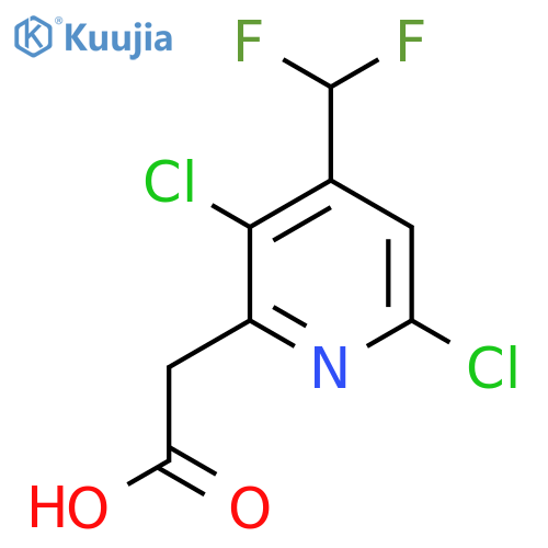 3,6-Dichloro-4-(difluoromethyl)pyridine-2-acetic acid structure