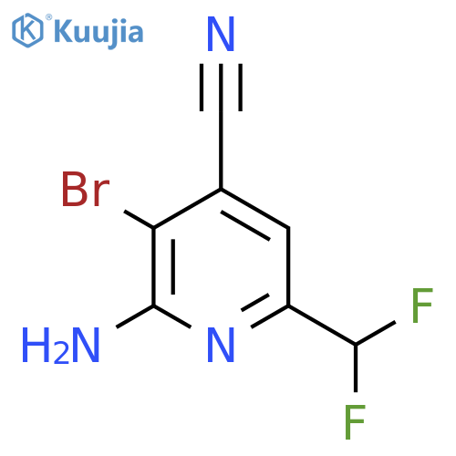 2-Amino-3-bromo-4-cyano-6-(difluoromethyl)pyridine structure