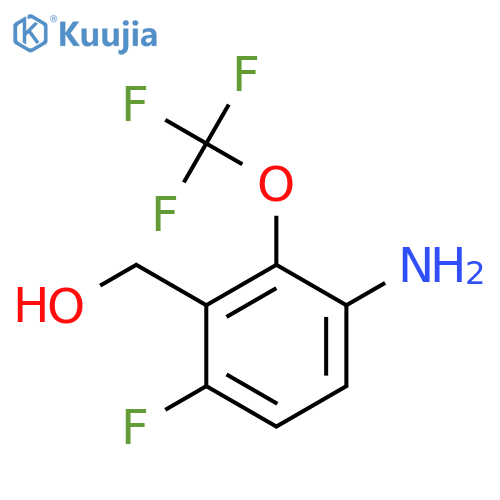 3-Amino-6-fluoro-2-(trifluoromethoxy)benzyl alcohol structure