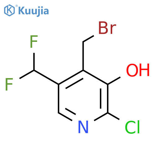 4-(Bromomethyl)-2-chloro-5-(difluoromethyl)-3-hydroxypyridine structure
