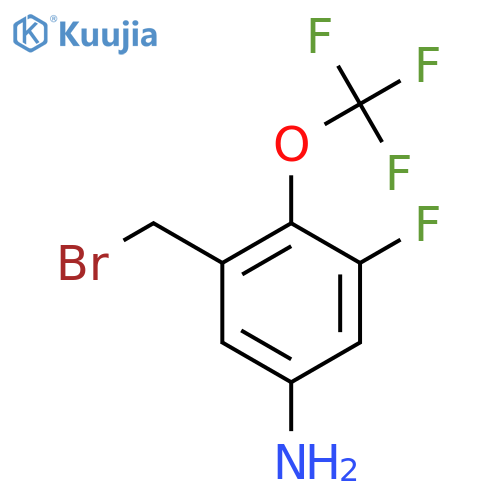 5-Amino-3-fluoro-2-(trifluoromethoxy)benzyl bromide structure