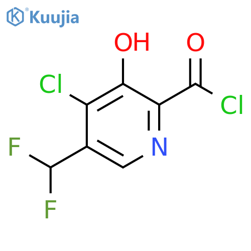 4-Chloro-5-(difluoromethyl)-3-hydroxypyridine-2-carbonyl chloride structure